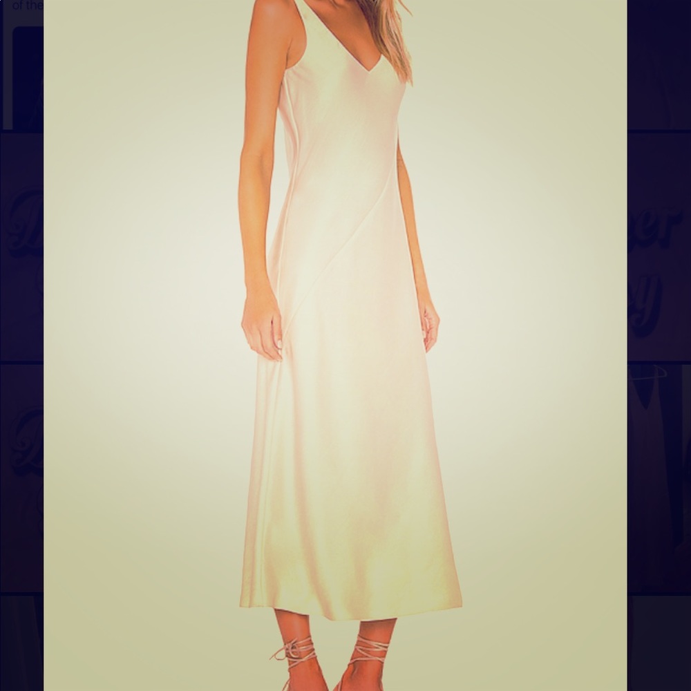 Lou Lou Satin Dress in Cream